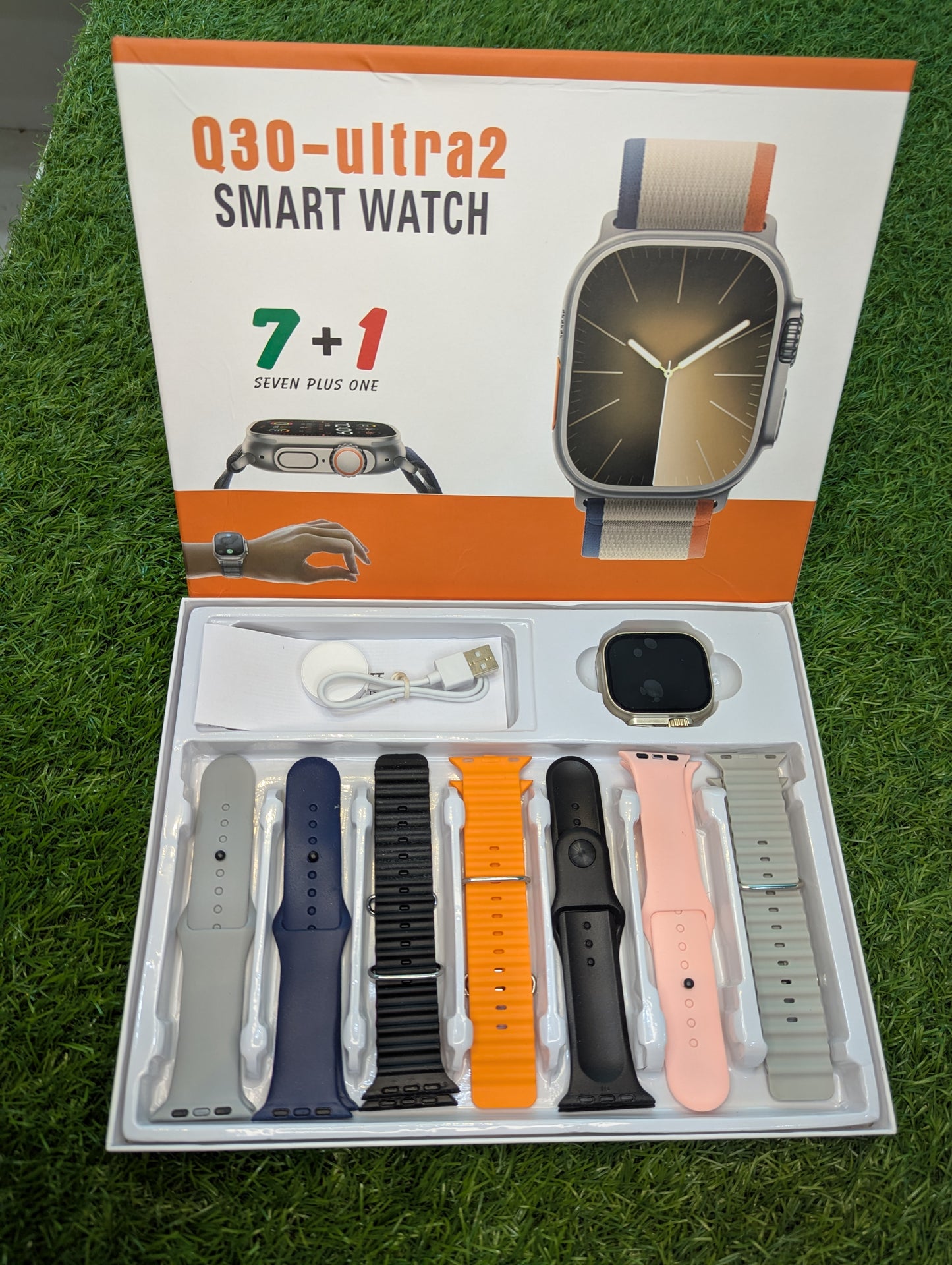 Q30 ultra 2 smart watch with 7 straps